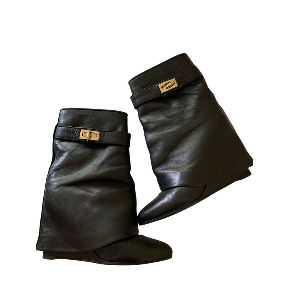 Givenchy Shark boots leather black EU 34.5